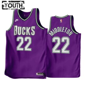 Barn Milwaukee Bucks Tröja Khris Middleton 22 purple Nike 2022-23 Classic Edition Swingman